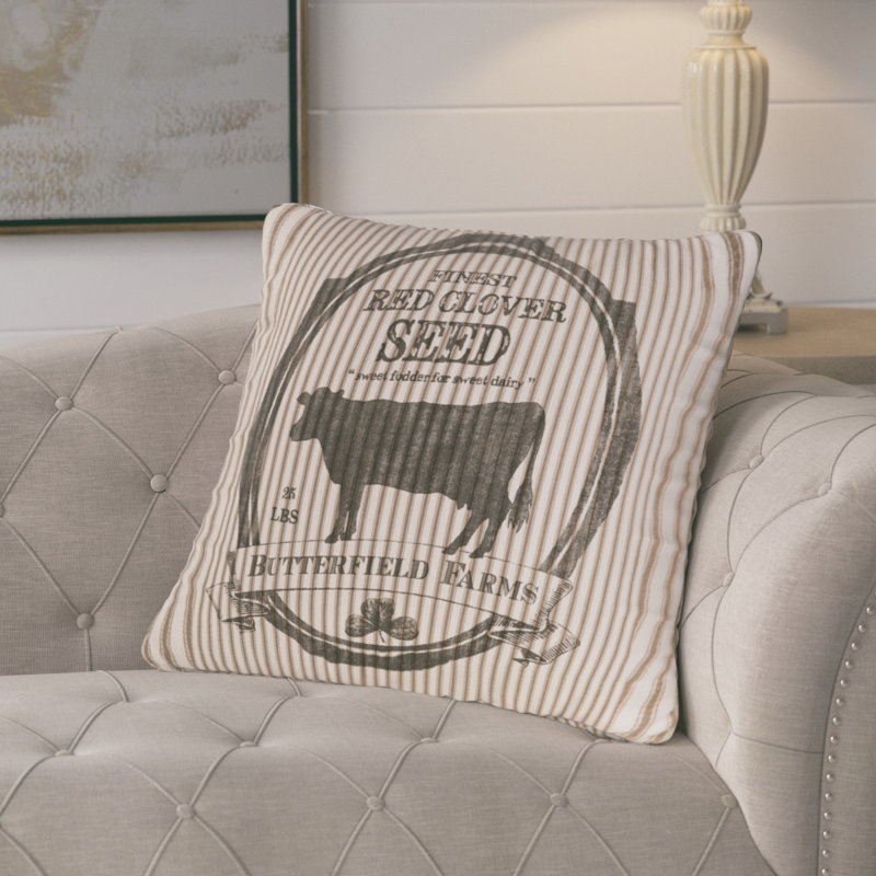 Gracie Oaks Gideoon Cow Pillow Cover & Reviews Wayfair